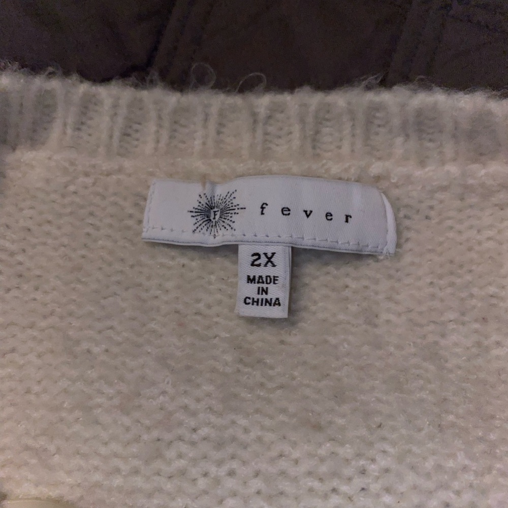 Cozy Fever oversized colorblock sweater, 2X fits up to 4X - Picture 3 of 5